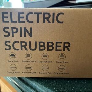 Electric Spin Scrubber with Multiple Attachments